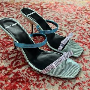 Metallic Kitten Heels